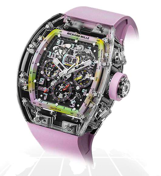 Replica Richard Mille RM011 SAPPHIRE FLYBACK CHRONOGRAPH "A11 TIME MACHINE LILAC PINK" Watch